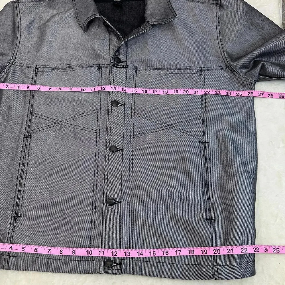 Men’s XL Marithe Francois Girbaud Silver Denim Jacket 90’s vintage oversized - Picture 6 of 6